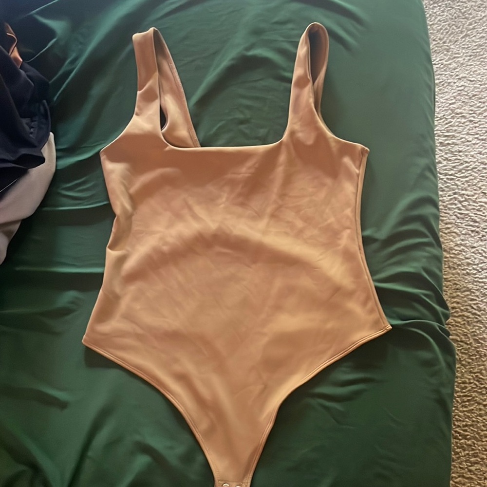 Tan tank top body suit